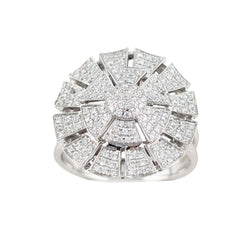 14kt White Gold Diamond Cluster Ring. 0.75ct Tw