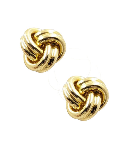 18kt Yellow Gold Love Knot Earrings. 3.23 grams