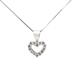 14kt White Gold Diamond Heart Pendant.  0.40ct Tw