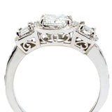 1.03 Carat Cushion-Cut Diamond Halo-Set Ring