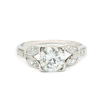 1.15 Carat Round Brilliant Cut Diamond Plat Ring