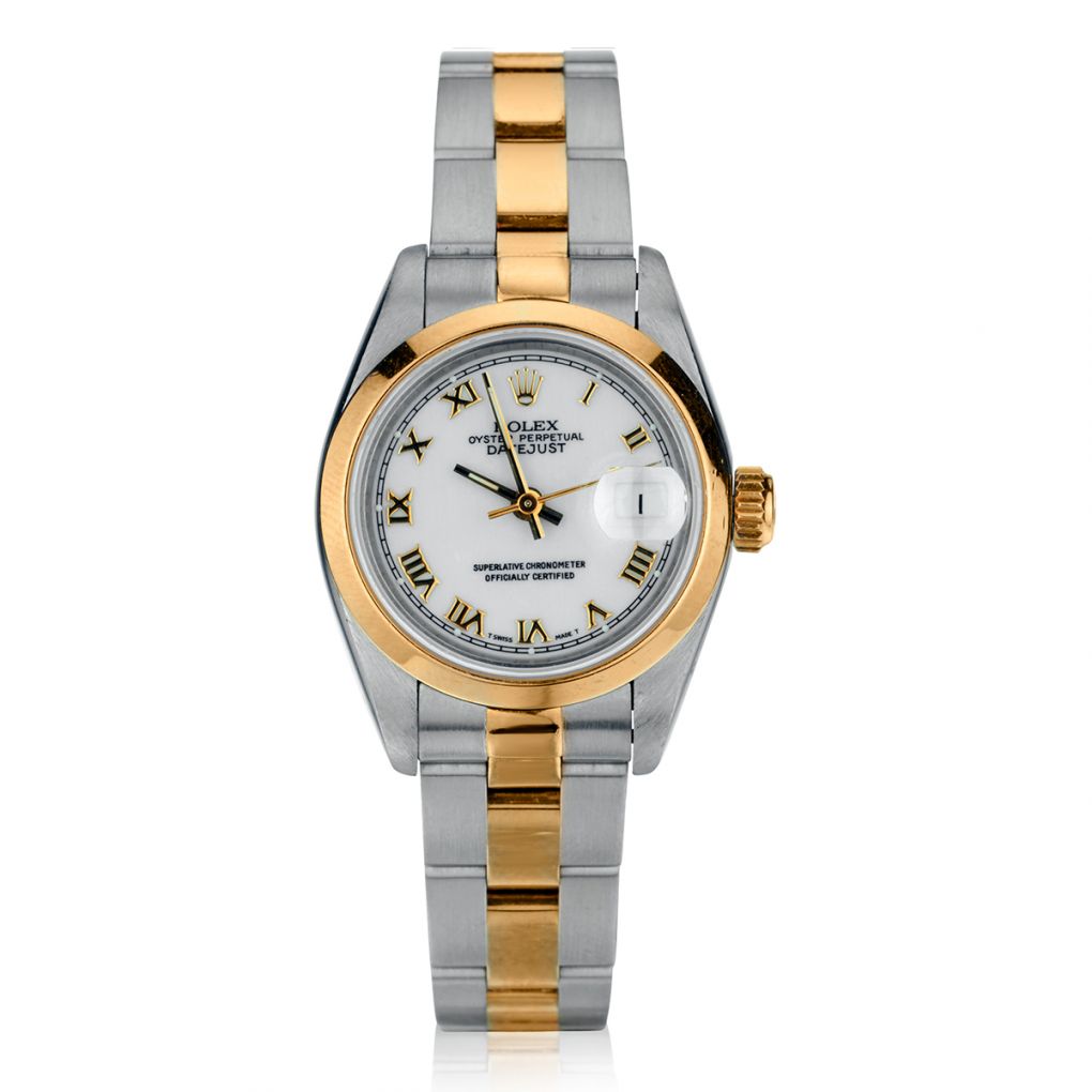 Ladies 2 clearance tone rolex watch