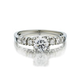 0.62 Carat Old-European Cut DIamond White Gold Engagement Ring