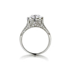 3.85 Carat Old European Cut Diamond Vintage Inspired Ring