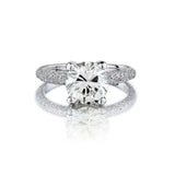 2.45 Carat Round Brilliant Cut Diamond WG Engagement Ring