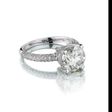 2.45 Carat Round Brilliant Cut Diamond WG Engagement Ring