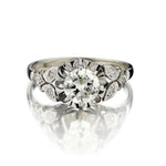 0.85 Carat Old-European Cut Diamond Vintage Engagement Ring