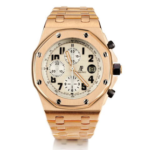 Audemars Piguet Royal Oak Offshore "Brick" Chronograph. 18kt Rose Gold.