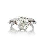 3.45 Carat Old-European Cut Diamond Edwardian-Era Ring