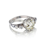 3.45 Carat Old-European Cut Diamond Edwardian-Era Ring