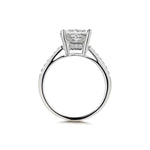 3.02 Carat Princess Cut Diamond Engagement White Gold Ring