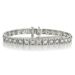 4.50 Carat Total Round Brilliant Cut Diamond Vintage-Inspired Bracelet