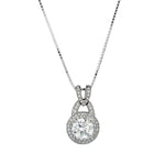 Ladies 18kt White Gold Diamond Pendant . 1.51  Carat Weight.