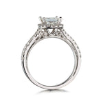 1.07 Carat Princess Cut Diamond Halo-Set WG Ring