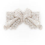 Art Deco Diamond Double Clip Brooch