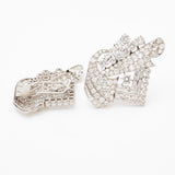 Art Deco Diamond Double Clip Brooch