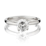 1.20 Carat Round Brilliant Cut Diamond Platinum Solitaire  Ring