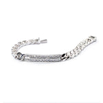 2.60 Carat Total Diamond Cuban Link ID White Gold Bracelet