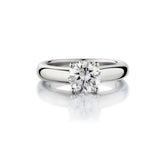 Birks 1.65 Carat Round Brilliant Cut Diamond Solitaire Plat Ring