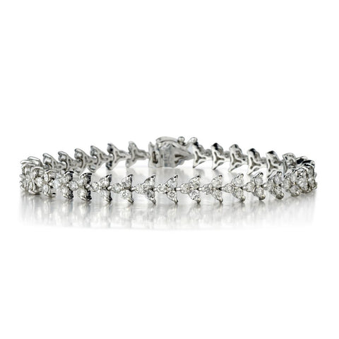 5.00 Carat Total Weight Round Brilliant Cut Diamond WG Martini Bracelet