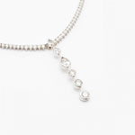 Round Brilliant Cut Diamond  Necklace with Diamond Drop