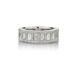 2.15 Carat Total Baguette And Brilliant Cut Diamond Band