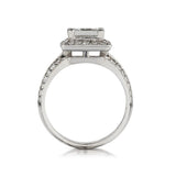 1.52 Carat GIA Princess Cut Diamond Halo-Set WG Engagement Ring