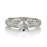 1.04 Carat Round Brilliant Cut Diamond White Gold Ring