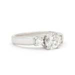 1.39 Carat Total Weight WG Three-Stone Diamond Ring