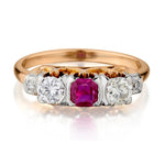 Ladies Vintage Ruby and Diamond Ring