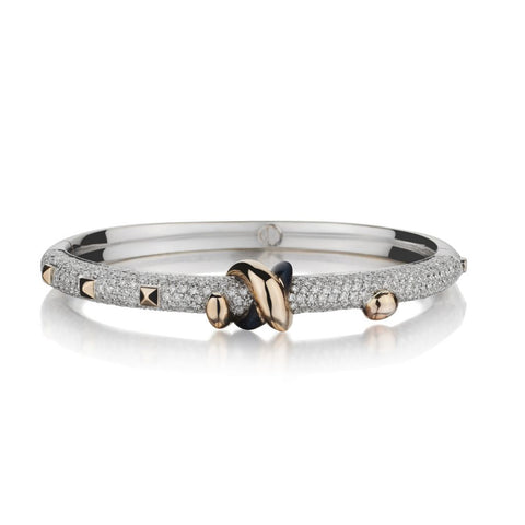 La Nouvelle Bague Yellow And White Gold Diamond Bangle