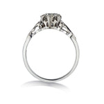 0.95 Carat Old European Cut Diamond White Gold Vintage Ring