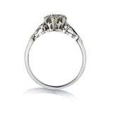 0.95 Carat Old European Cut Diamond White Gold Vintage Ring