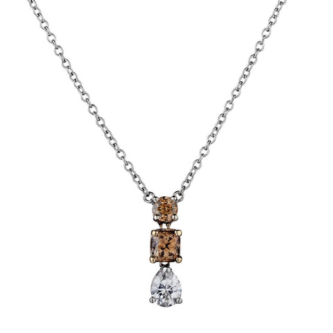 Ladies Multi Coloured Diamond Pendant. 2.30 Tw.