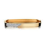 0.50 Carat Round Brilliant Cut Diamond Two-Tone Bangle