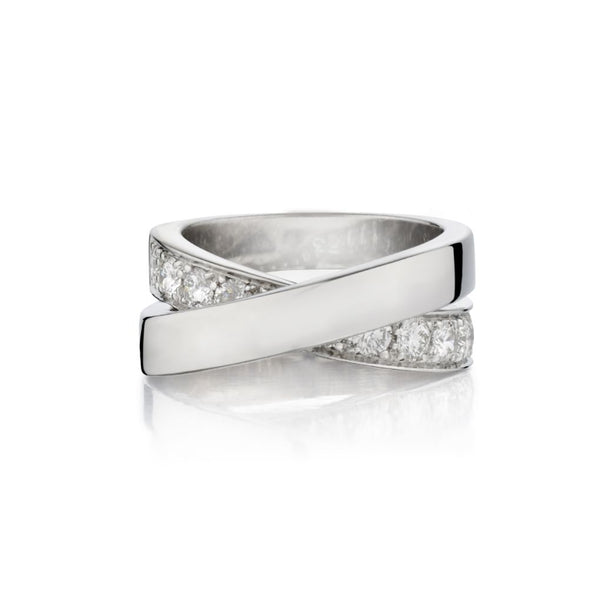 Cartier Nouvelle Vague Crossover Diamond Ring in 18kt W G Van Rijk