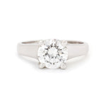 1.58 Carat Round Brilliant Cut Diamond Solitaire Ring