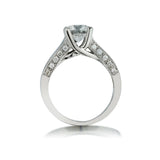 1.31 Carat Round Brilliant Cut Diamond Solitaire Platinum Engagement Ring