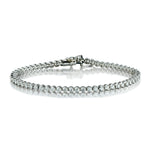 3.22 Carat Total Weight Round Brilliant Cut Diamond Tennis Bracelet