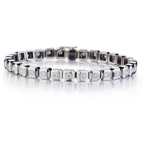 2.50 Carat Total Diamond Chunky Tennis Bracelet