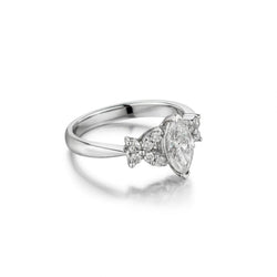 0.85 Carat Marquise Cut Diamond White Gold Ring