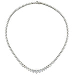 18.00 Carat Total Martini-Set Round Brilliant Cut Diamond Necklace