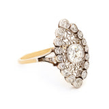 Early Edwardian Navette Style Diamond Ring