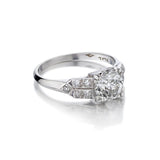 Art Deco 1.42 Carat Old-European Cut Diamond Engagement Ring