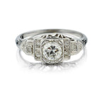 Art Deco 0.65 Carat Old-European Cut Diamond Ring