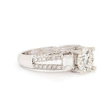 1.32 Carat Round Brilliant Cut Diamond 18KT White Gold Ring