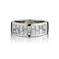 3.50 Carat Total Weight Princess And Baguette Cut Diamond Band