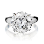 6.00 Carat Round Brilliant Cut Diamond Platinum Solitaire Ring