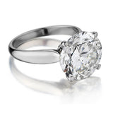 6.00 Carat Round Brilliant Cut Diamond Platinum Solitaire Ring