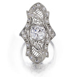 1.40 Carat Old-European Cut Diamond Edwardian Ring